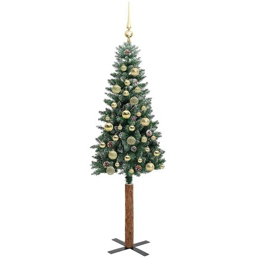 VidaXL Mr&amp;scaron;avo božićno drvce s 150 LED svjetlima Zelena i bijela 150 cm Slike