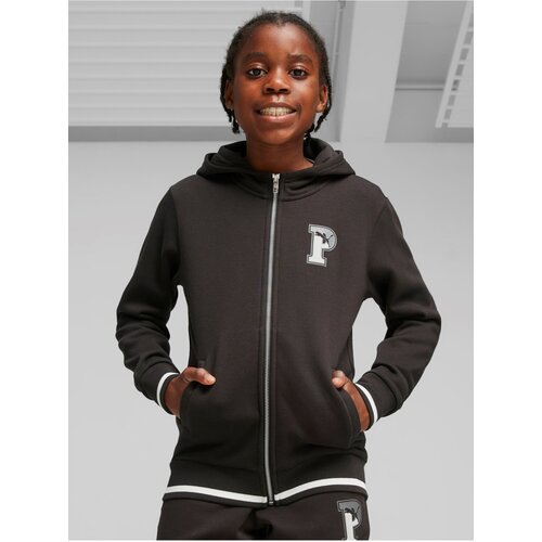 Puma Black Boys&amp;#039; Zippered Hoodie Squad - Boys Slike
