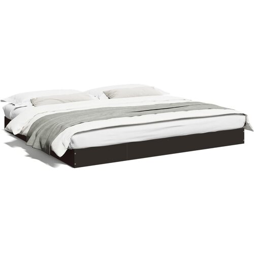 VidaXL Okvir za krevet crni 180 x 200 cm konstruirano drvo Slike
