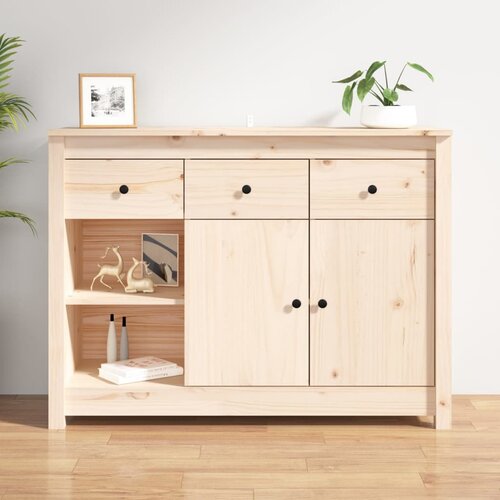 VidaXL Komoda 100x35x74 cm trdna borovina Slike