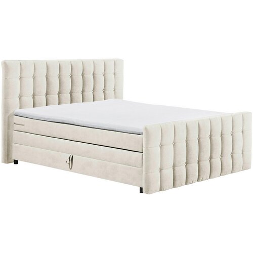 MID.YOU POSTELJA BOXSPRING 180 cm x 200 cm , tekstil, leseni material krem barve Cene