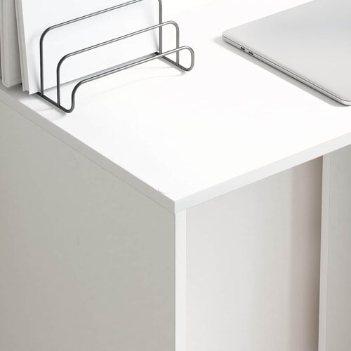  Stol s policom Bijelo 78,5 x 37 x 154,5 cm Konstruirano drvo Slike
