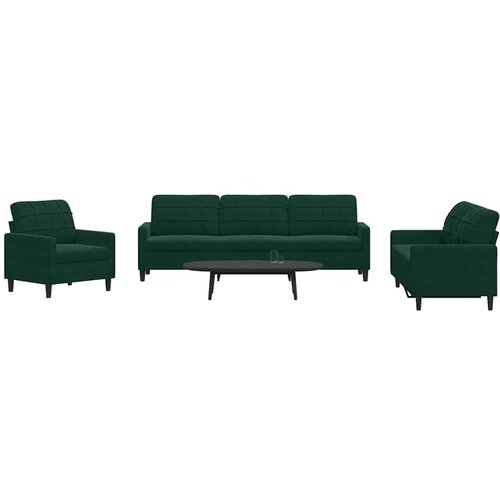  4-dijelni set sofa s jastucima tamnozeleni bar&scaron;unasti Zelena Cene