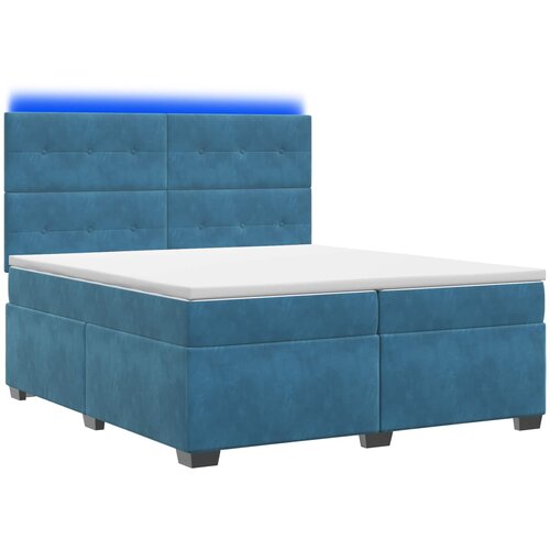  Boxspring krevet s madracem Plava 200 x 200 cm Bar&amp;scaron;un Slike