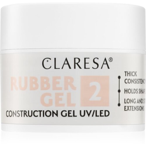 Claresa Rubber Gel Construction Gel UV/LED gel lak za produženje noktiju nijansa 2 12 g Slike