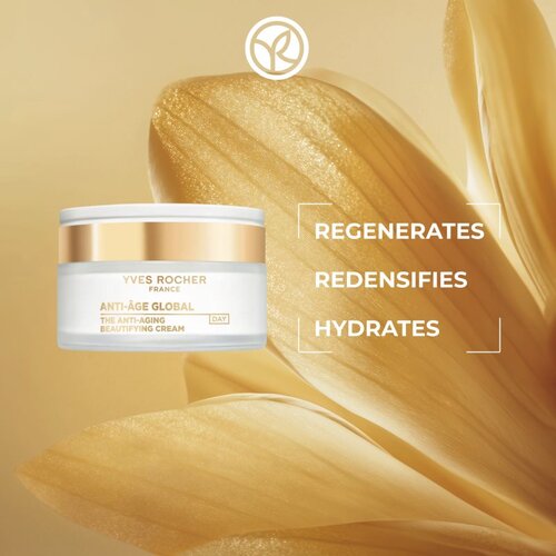 Yves Rocher Anti-Age Global dnevna krema za revitalizaciju protiv bora 50 ml Slike