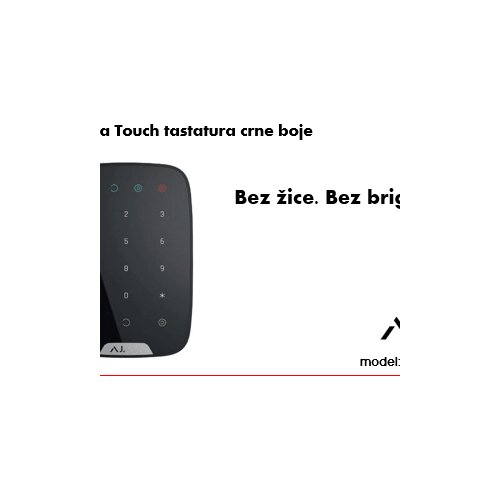 Ajax Bežična touch tastatura crne boje Cijene
