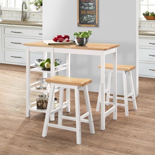 The Living Store Barska garnitura 3 delna MDF bele barve - Barska Garnitura, (21468380) Slike