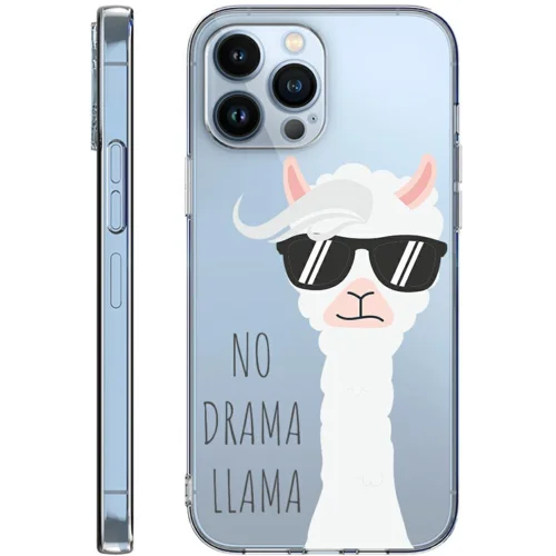 Clear Case No Drama LLama za iPhone 15 - prozoren