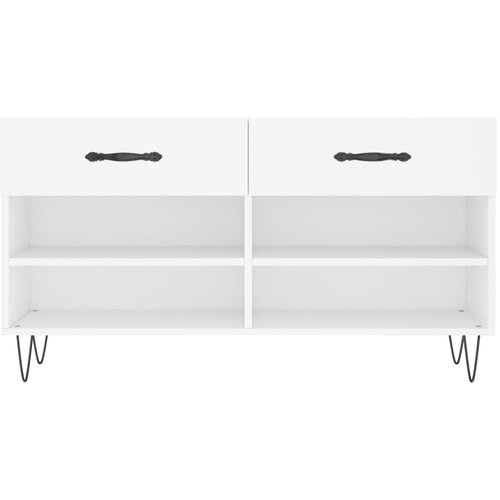  Klupa za cipele bijela 102 x 35 x 55 cm od konstruiranog drva Slike
