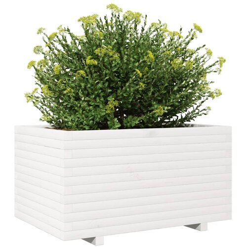  Vrtna sadilica bijela 90x60x49,5 cm od masivne borovine Slike