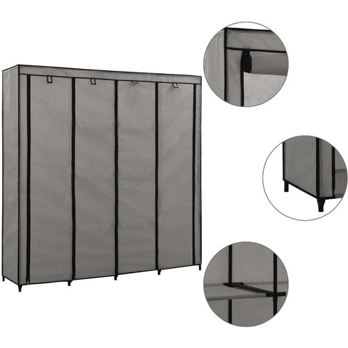  Ormar s 4 odjeljka sivi 175 x 45 x 170 cm Cijene