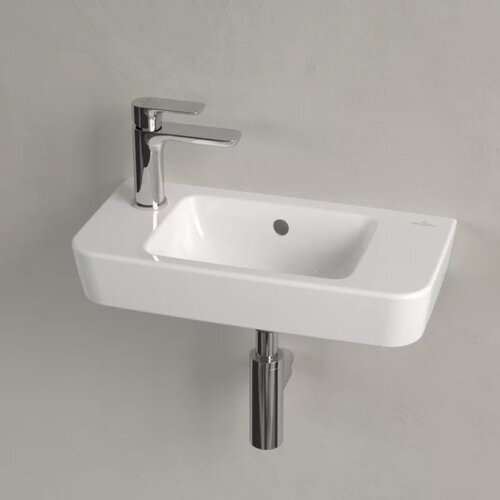 Villeroy Boch 4342L501 O.Novo Compact 50 x 25 cm keramični umivalnik z odprtino za armaturo leva izvedba Slike