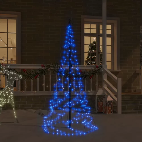  Božićno drvce na stijegu 200 LED žarulje plave 180 cm
