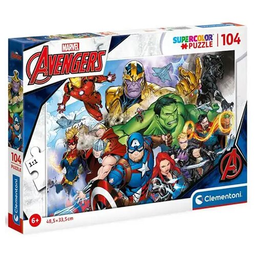 Clementoni 104-delna Supercolor sestavljanka Marvel Maščevalci - Cene