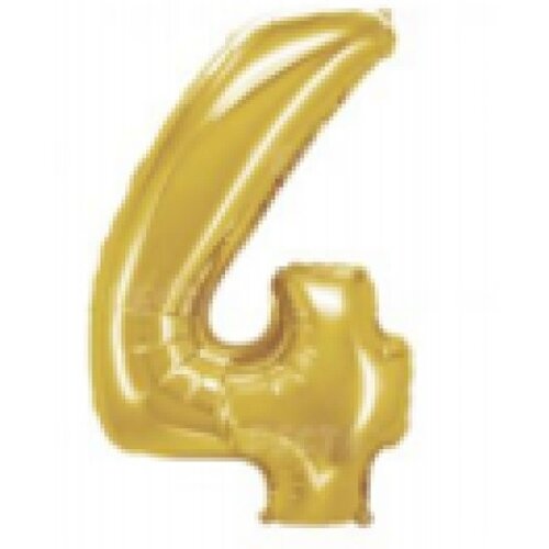 Falseto, balon, zlatna, broj 4, 81cm ( 725005 ) Slike