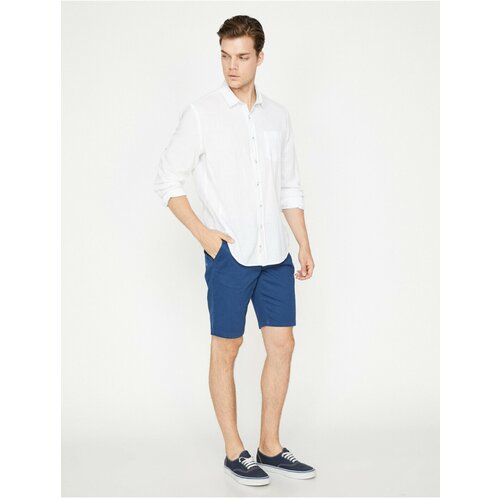 Koton Shorts - Navy blue - Normal Waist Slike