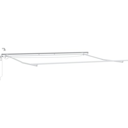 Automatska uvlačiva tenda s LED crveno-bijelim prugama 500x350 cm Slike