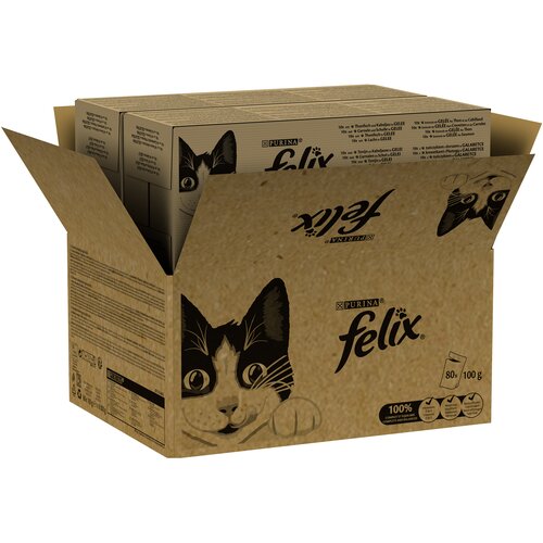 MEGA pakiranje Felix Classic Pouches 80 x 85 g - Miks riba (4 sorte) Cijene