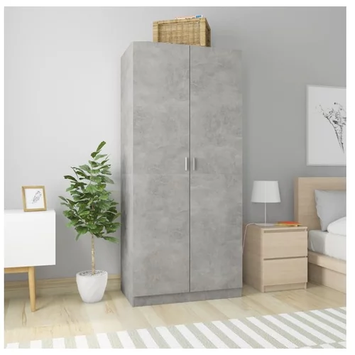  Garderobna omara betonsko siva 90x52x200 cm iverna plošča