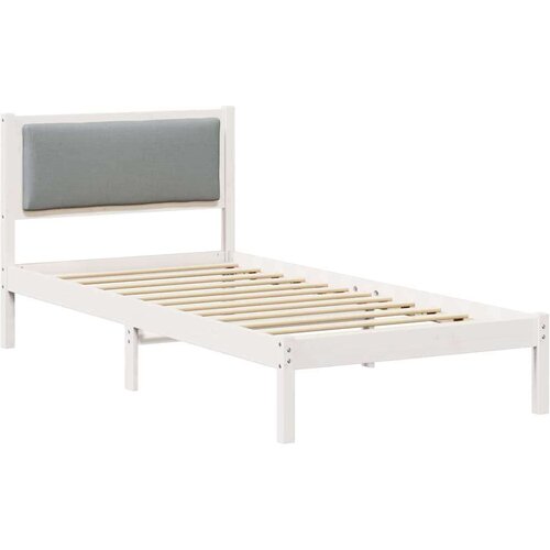  Okvir za krevet s uzglavljem Svijetlo siva 90 x 190 cm Slike