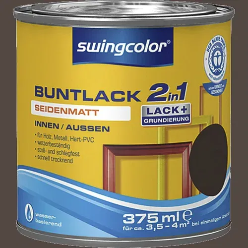 SWINGCOLOR Lak u boji 2u1 (Boja: Čokoladno smeđe boje, 375 ml)
