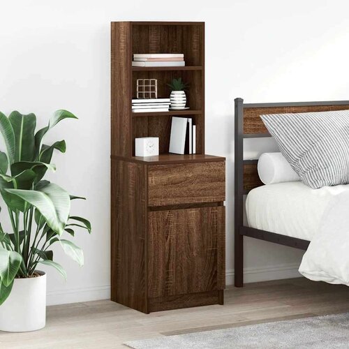vidaXL Noćni ormarić smeđeg hrasta 39x35x125 cm konstruirano drvo Cijene