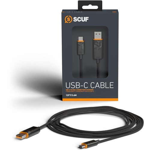 Scuf pleten USB-C kabel 2 m črne barve za igralne konzole in mobilne telefone Slike