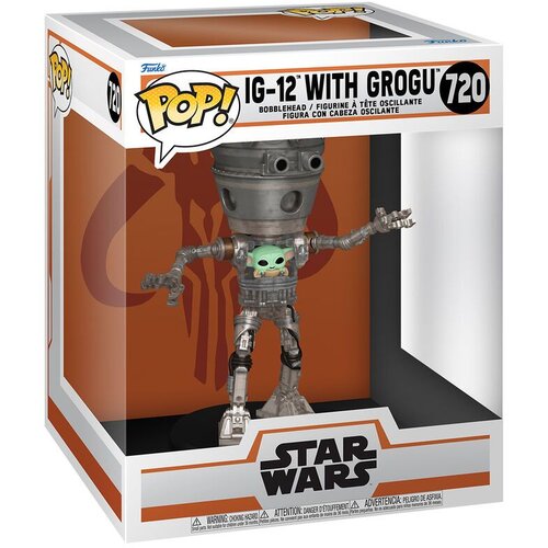 Funko POP figura Deluxe Star Wars The Mandalorian IG-12 s Grogom Slike