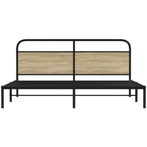 VidaXL metalni okvir kreveta bez madraca boja hrasta sonome 180x200 cm Slike
