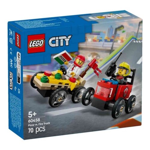 Lego city pizza vs fire truck race car pack ( LE60458 ) Slike
