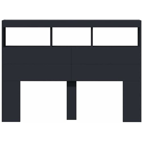  za uzglavlje s LED svjetlima crni 140 x 17 x 102 cm Slike