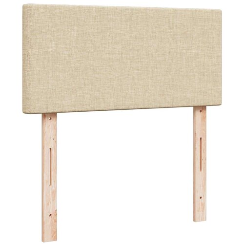 VidaXL Okvir kreveta s oprugama i madrac krem 80x200 cm od tkanine Slike