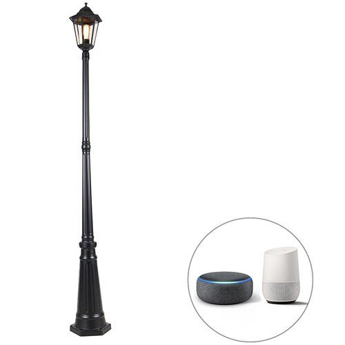 QAZQA Pametna zunanja svetilka črna 200 cm IP44 vključno z Wifi ST64 - Havana Cene