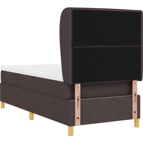Box Spring Krevet s Madracem Tamno Smeđi 80x200 cm Tkanina Slike