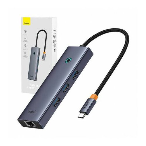 Baseus 6v1 UltraJoy 6-portno vozli&amp;scaron;če ( USB-C do 1xHDMI4K@30Hz + 3xUSB 3.0 + 1xPD +RJ45) Slike