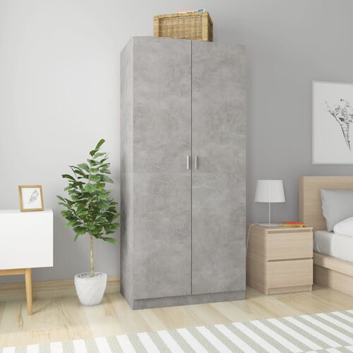  Garderobna omara betonsko siva 90x52x200 cm iverna plošča Cene