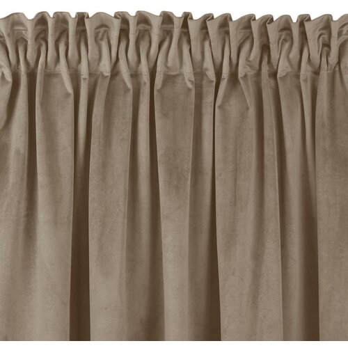  Curtain VILA color beige style classic dragon tape transparent 10 cm with fringe 3 cm velvet 400x175 HOMEDE Cene