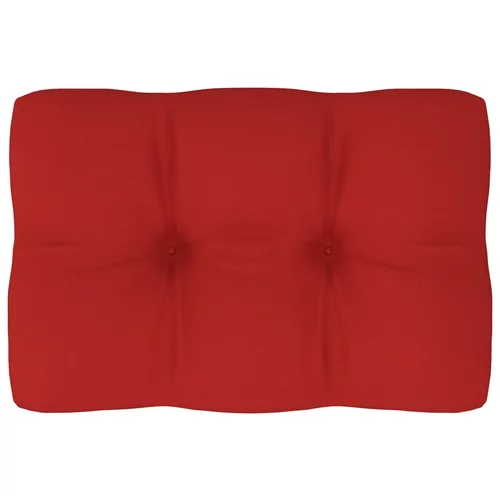 vidaXL Blazina za kavč iz palet rdeča 60x40x10 cm