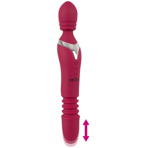 Javida Massage Wand Warming &amp;amp; Thrusting Vibe Red Slike