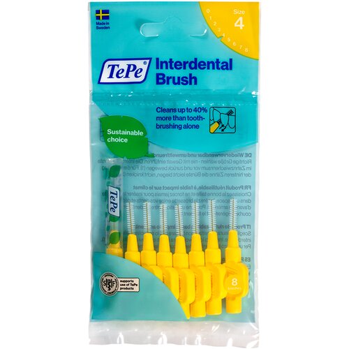 TEPE SWEDEN Original Interdentalne četkice Žute vel. 4 / 0,7 mm - vrećica 8 kom Cijene