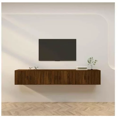  Stenska TV omarica 3 kosi rjavi hrast 80x34,5x40 cm
