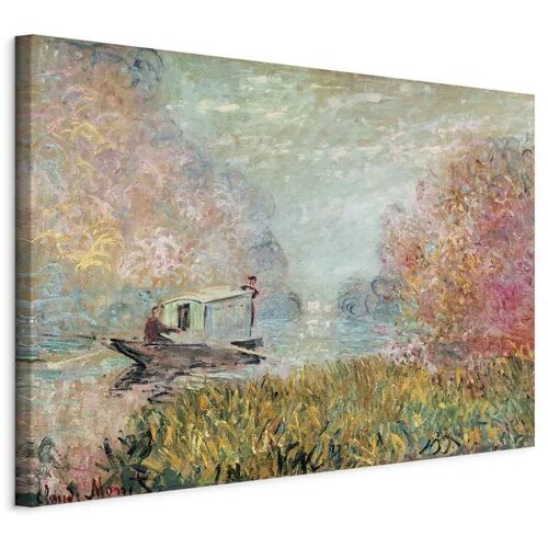  Slika - Claude Monet – Boat on the Seine 60x40 Na talijanskom platnu Cene
