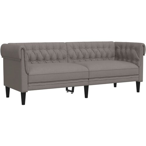 Maison Chic kavč - Sofa - Kanape trosed Chesterfield taupe tkanina, (21726743) Cene
