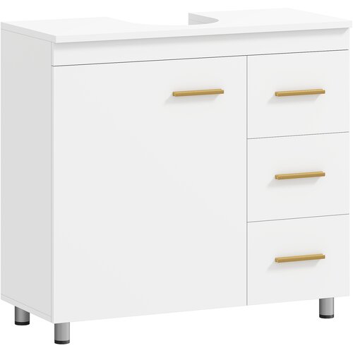HOMCOM Kopalni&scaron;ka omara MDF, iverna plo&scaron;ča 70D x 30&Scaron; x 65V cm Bela, (5000279396) Cene