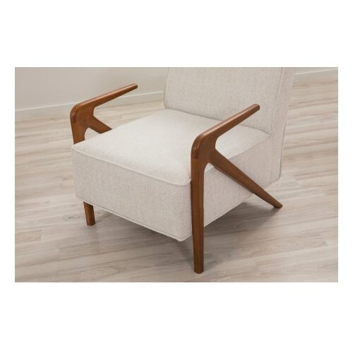 Atelier Del Sofa fotelja larus wood berjer walnut cream Cene