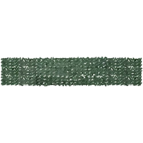 Balkonski zastor s tamnozelenim li&amp;scaron;ćem 400 x 75 cm Slike