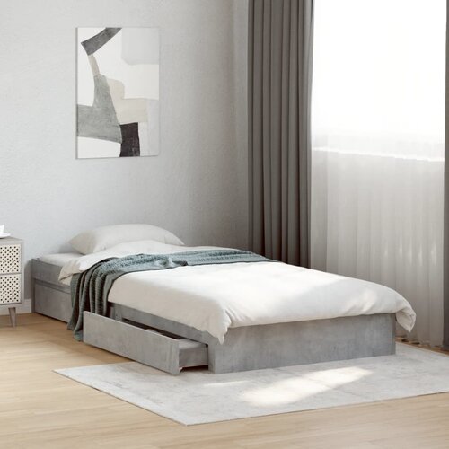 Furnova Posteljni okvir s predali betonsko siv 75x190 cm inženirski les, (21936222) Slike