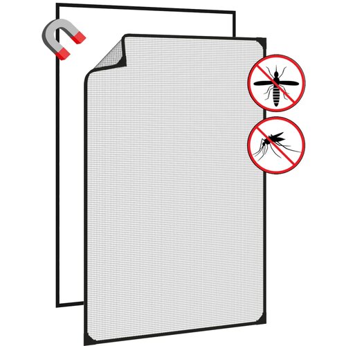  Magnetski prozorski zaslon protiv insekata antracit 80x120 cm Slike