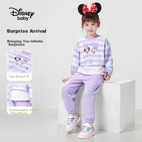 Disney Baby Komplet za devojčice, Duks i donji deo trenerke, Ljubičasta Slike